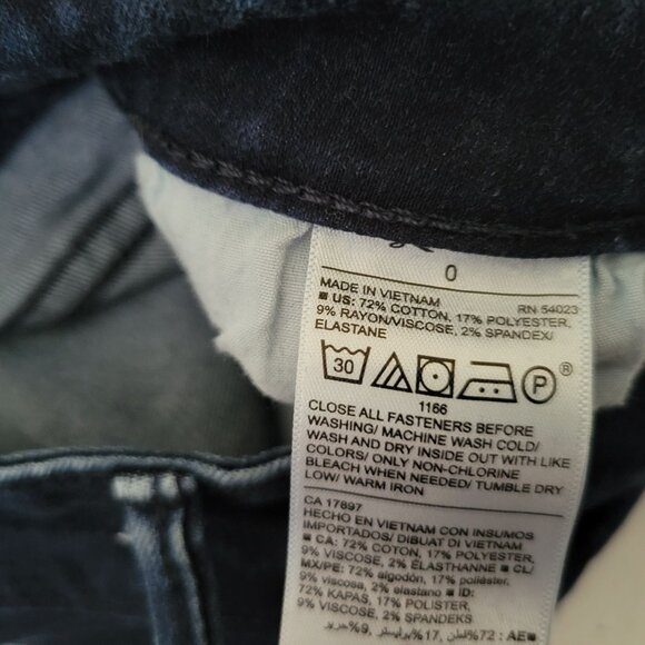 Old Navy Super Skinny Ankle Jeans Womens Size 0 Mid Rise Dark Wash Denim Pants - Picture 6 of 6
